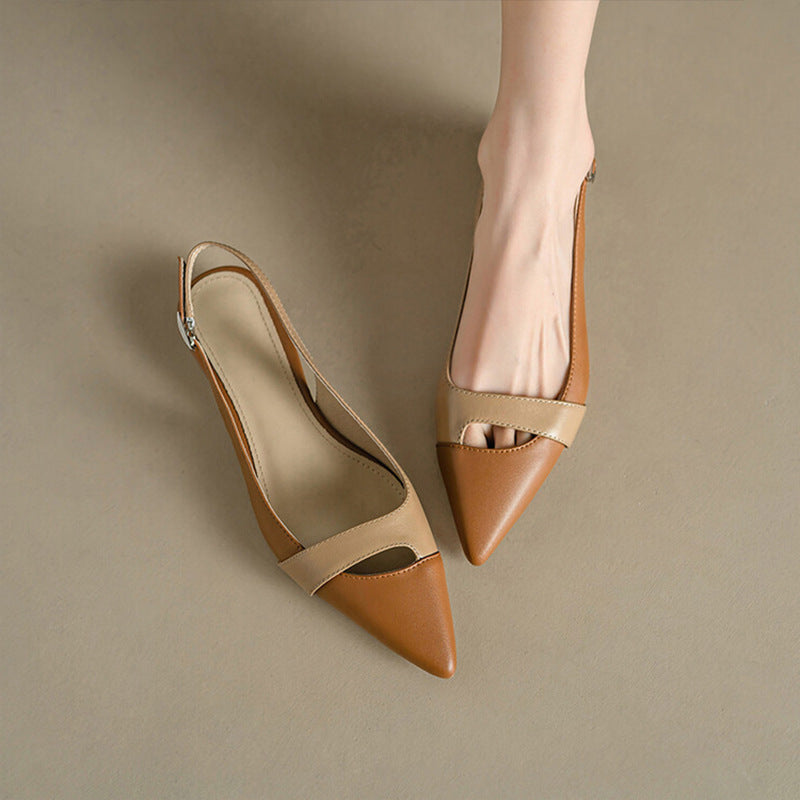 Damen Slingback-Pumps mit spitzem Zehendesign und eleganter Riemchenführung Drune