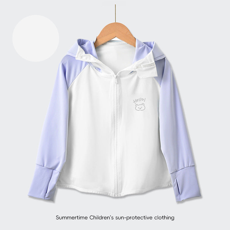Kinder UV-Schutzjacke mit Kapuze und leichten atmungsaktiven Eigenschaften Drune