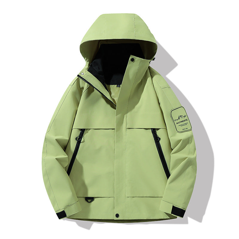 Herren multifunktionale Wasserfeste Softshell-Regenjacke mit abnehmbarer Fleece-Innenjacke Drune