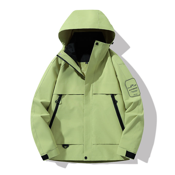 Herren multifunktionale Wasserfeste Softshell-Regenjacke mit abnehmbarer Fleece-Innenjacke Drune