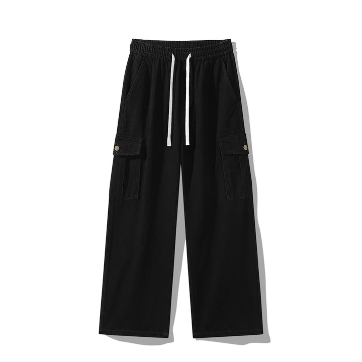 Herren Cargo-Hose im weiten Relaxed-Fit mit Tunnelzugbund und Mehrfachtaschen Drune