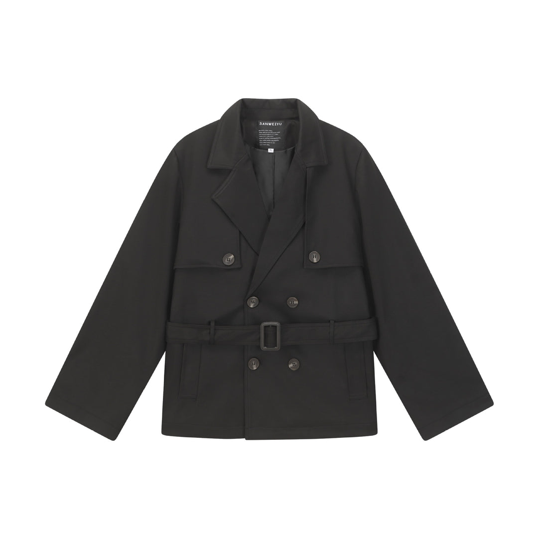 Damen Doppelreihiger Trenchcoat Drune
