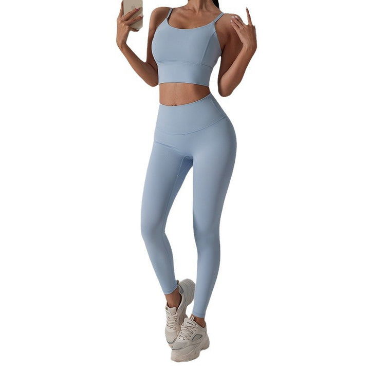 Damen Sportliches Set mit figurbetontem Top und Hochbund-Leggings Drune