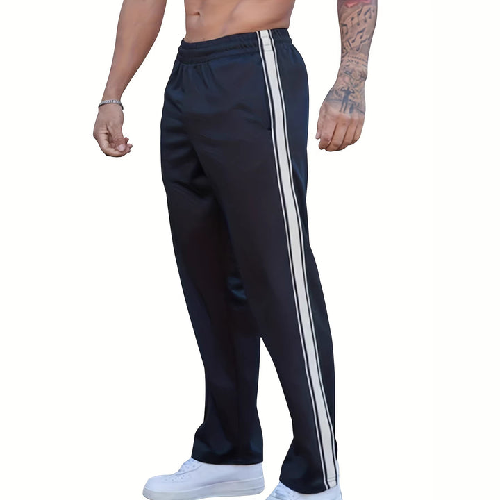 Herren Sportliche Trainingshose mit seitlichem Tape-Streifen und elastischem Bund Drune