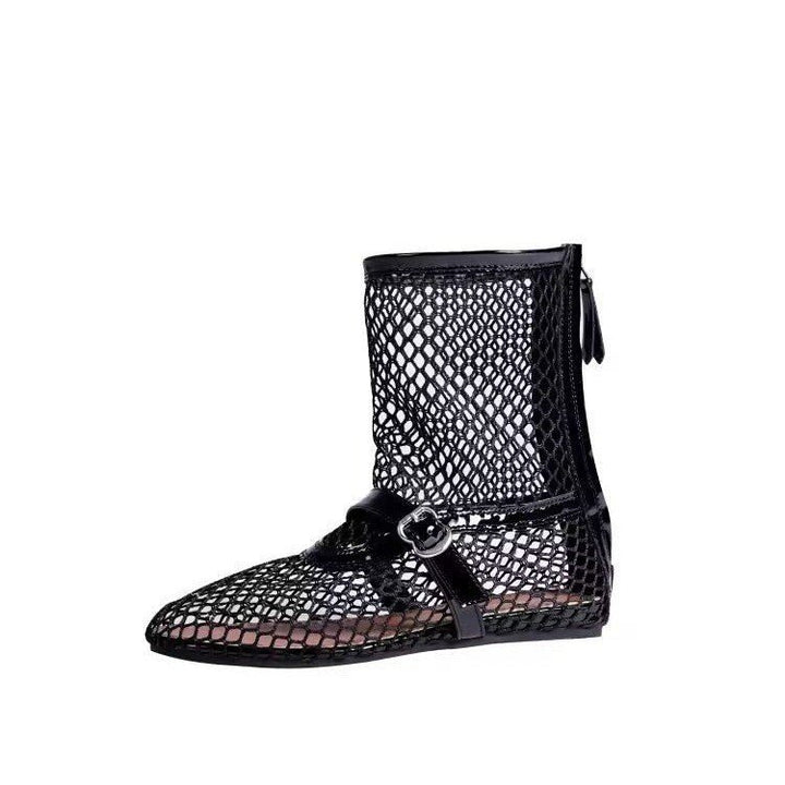 Damen Netzstiefeletten mit modischen Akzenten und komfortablem Futter Drune