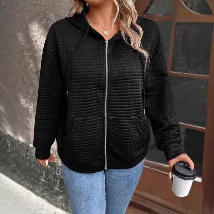 Damen Kapuzenjacke aus strukturiertem Material Drune