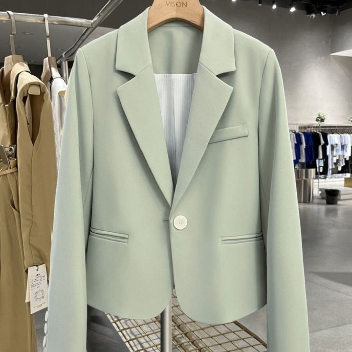 Damen Eleganter und taillierter Blazer mit schmalen Revers Drune