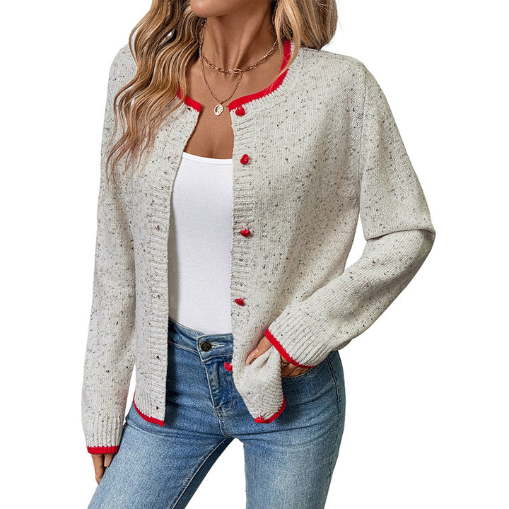 Damen Kuschelige Strickjacke mit Knopfdetails Drune