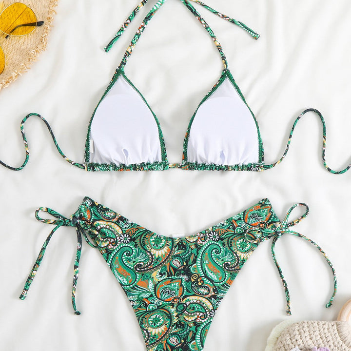 Damen Bikini-Set mit verstellbarem Triangel-Oberteil und hohem Beinausschnitt Drune