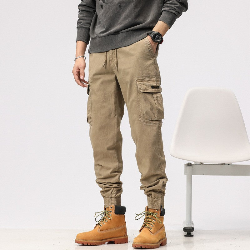 Herren Multifunktionale Cargo-Joggerhose mit Reißverschluss-Beinabschluss und großen Klappentaschen Drune