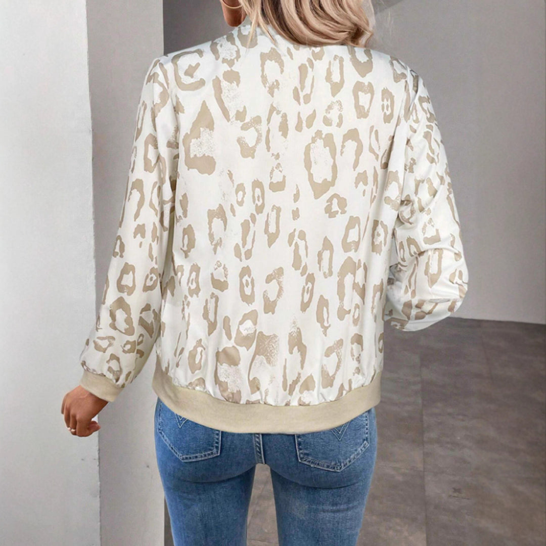 Damen Bomberjacke mit Leopardenmuster Drune