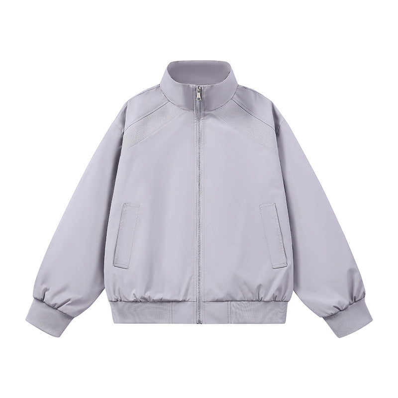 Herren Kunstvelours‑Bomberjacke im Oversize‑Boxy‑Cut mit Zwei‑Wege‑Reißverschluss & elastischem Saum Drune