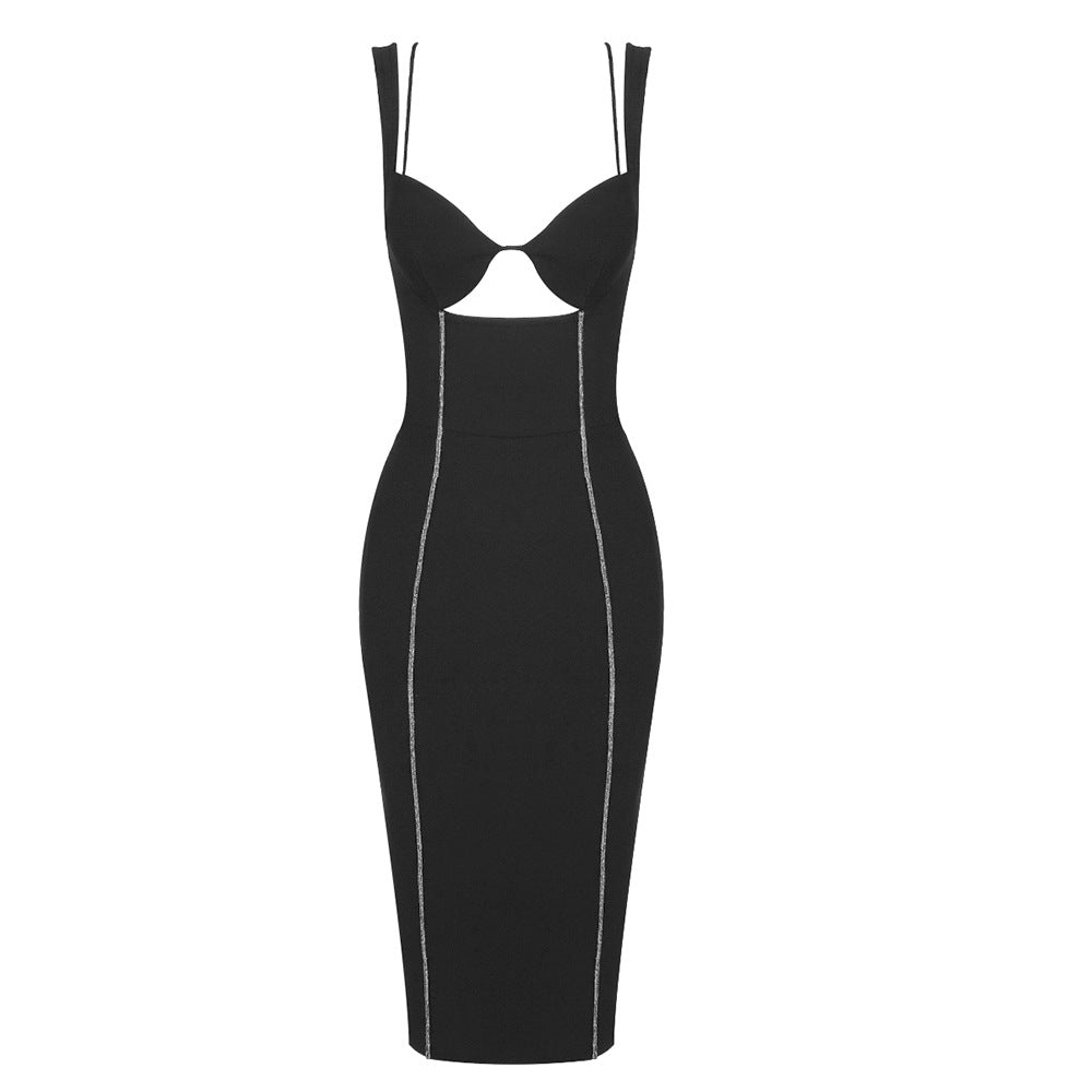 Damen figurbetontes Kleid mit innovativen Cut-Outs und eleganter Linienführung Drune