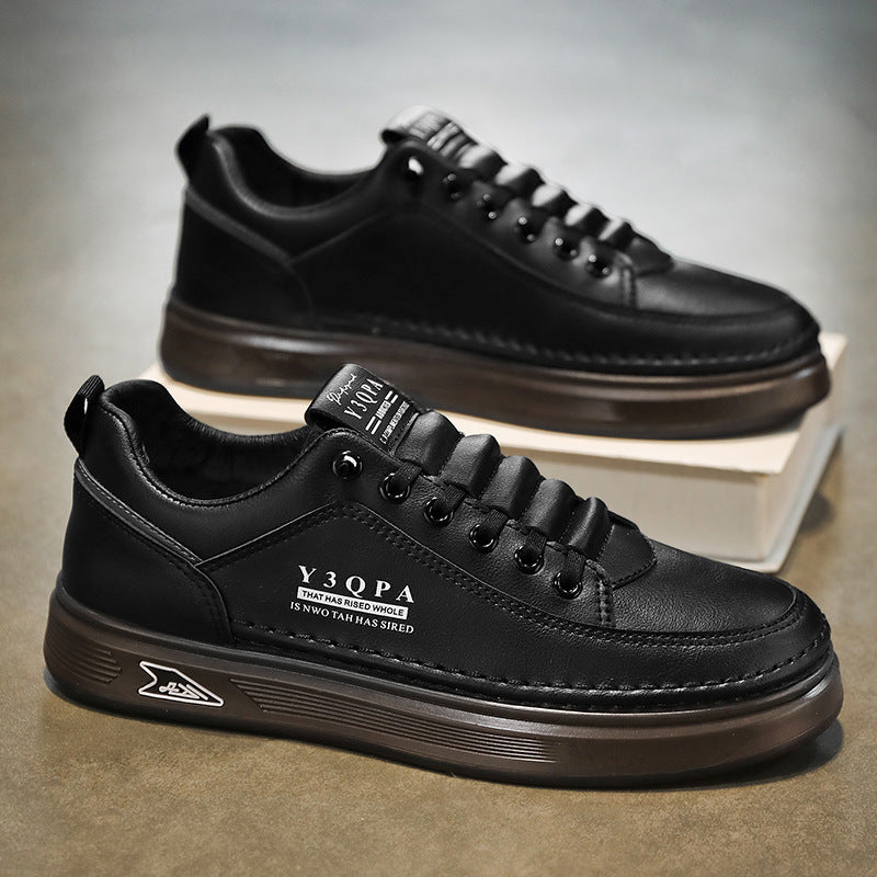 Herren Low-Top City-Sneaker aus Kunstleder mit dicker Komfortsohle und dezenter Logoprägung Drune