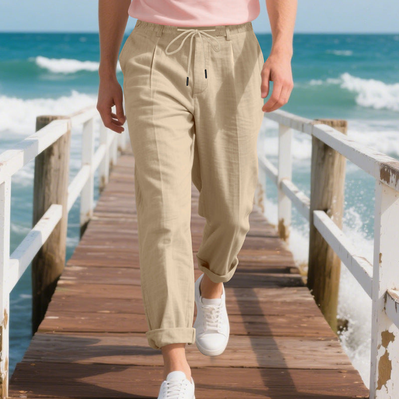 Herren leichte, atmungsaktive Strandhose mit verstellbarem Kordelzug und praktischen seitlichen Taschen Drune
