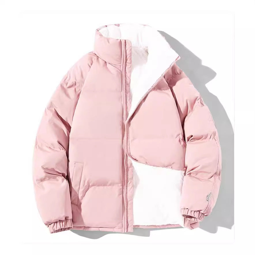 Damen gesteppte Thermo-Bomberjacke mit weichem Teddyfutter und hohem Stehkragen Drune