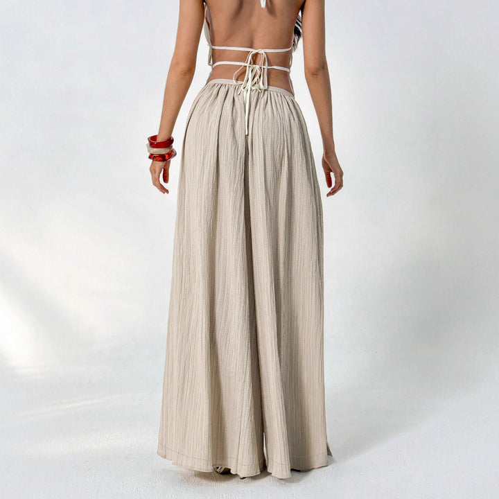Damen Weite plissierte Sommerhose Drune