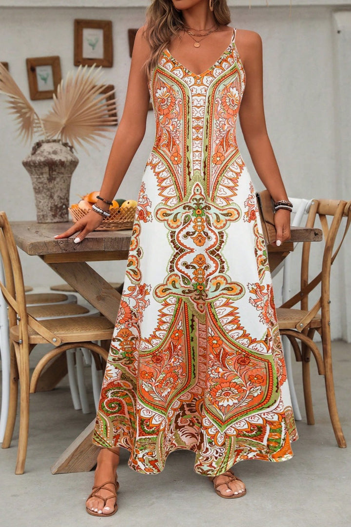 Damen Maxikleid mit elegantem Paisleymuster Drune