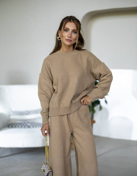 Damen kuscheliger Strickpullover mit modernem Schnitt und weitem Saum Drune