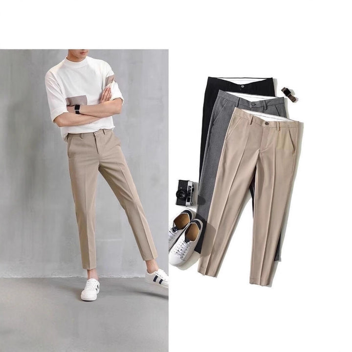 Herren Elegante Slim Fit Chino-Hose Drune
