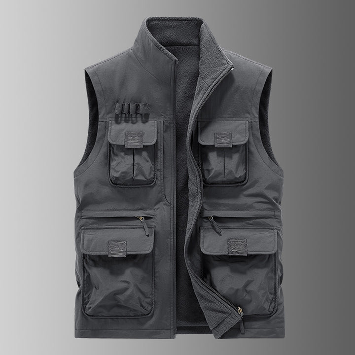 Herren Multifunktionale Utility‑Weste mit Fleecefutter & Mehrfach‑Taschen Drune