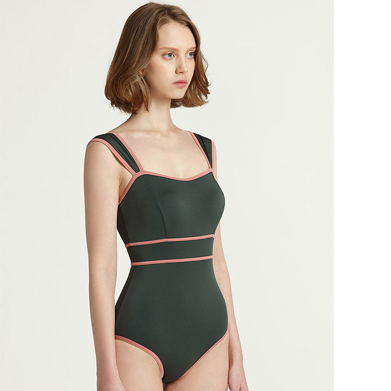 Damen Einteiliger Badeanzug mit innovativem Trägerdesign Drune