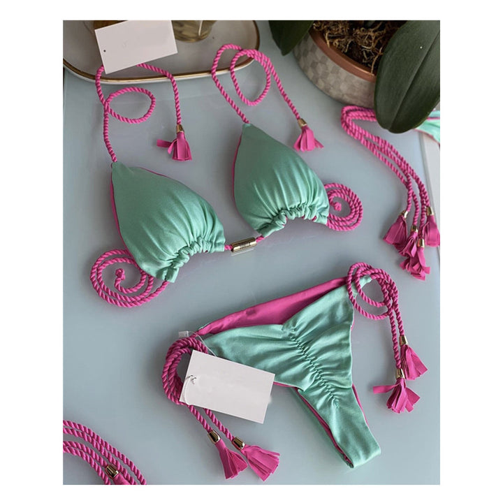 Damen Bikini-Set mit verstellbaren Riemen und raffiniertem Design Drune