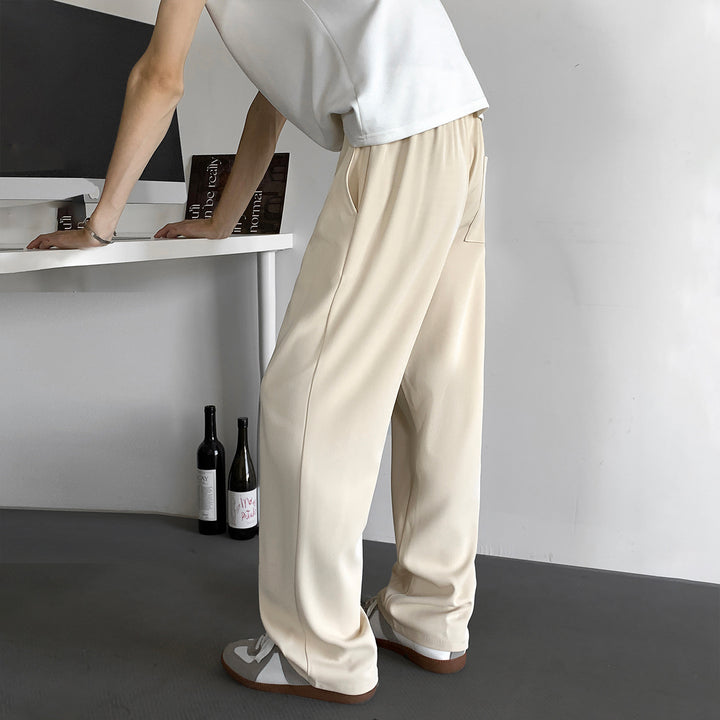 Herren Weite Relaxed-Fit Loungehose mit elastischem Bund und Tunnelzug Drune