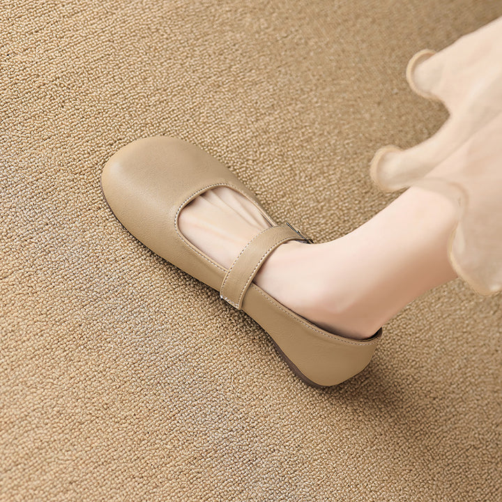 Damen Mary Jane Schuhe mit verstellbarem Riemen und bequemem Fußbett Drune