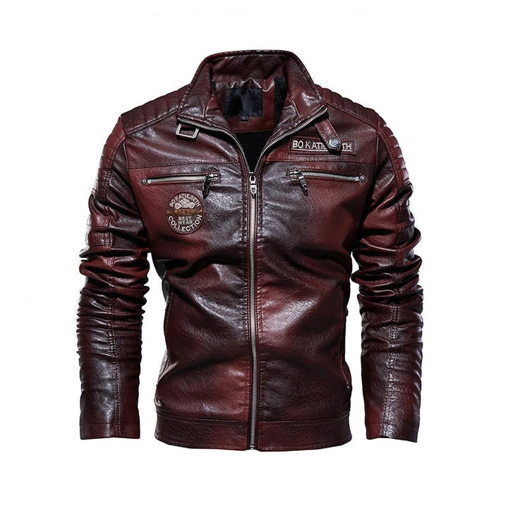Herren Modische Bikerjacke aus Leder Drune