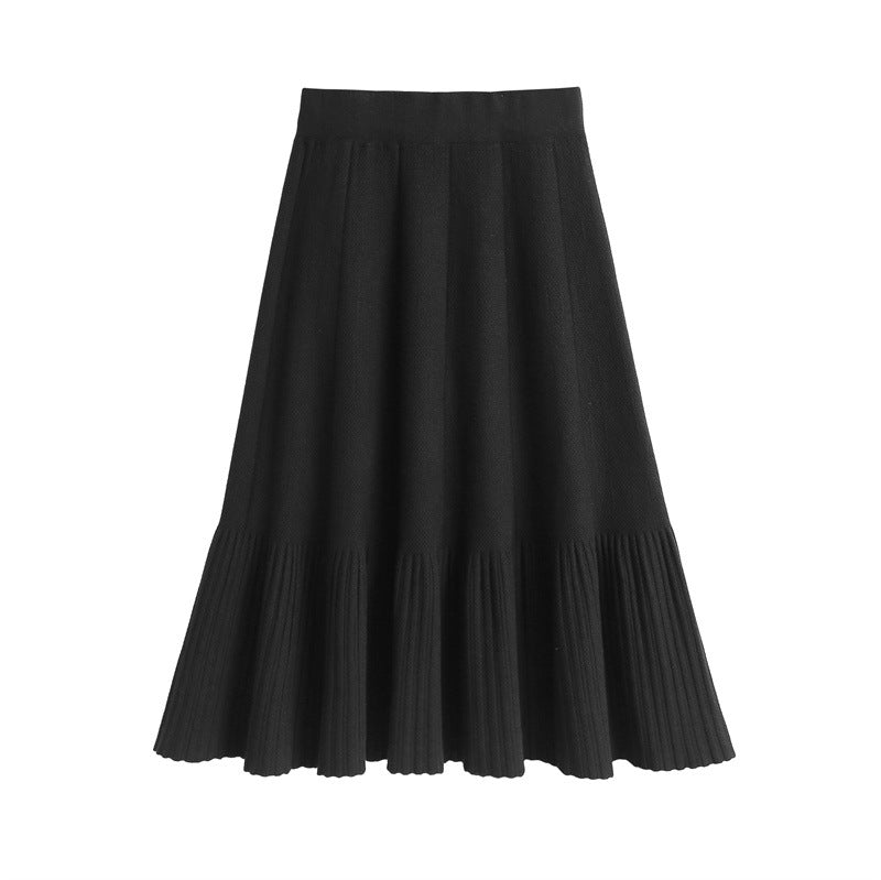 Damen Plissierter Maxi-Rock mit stylishen Falten Drune