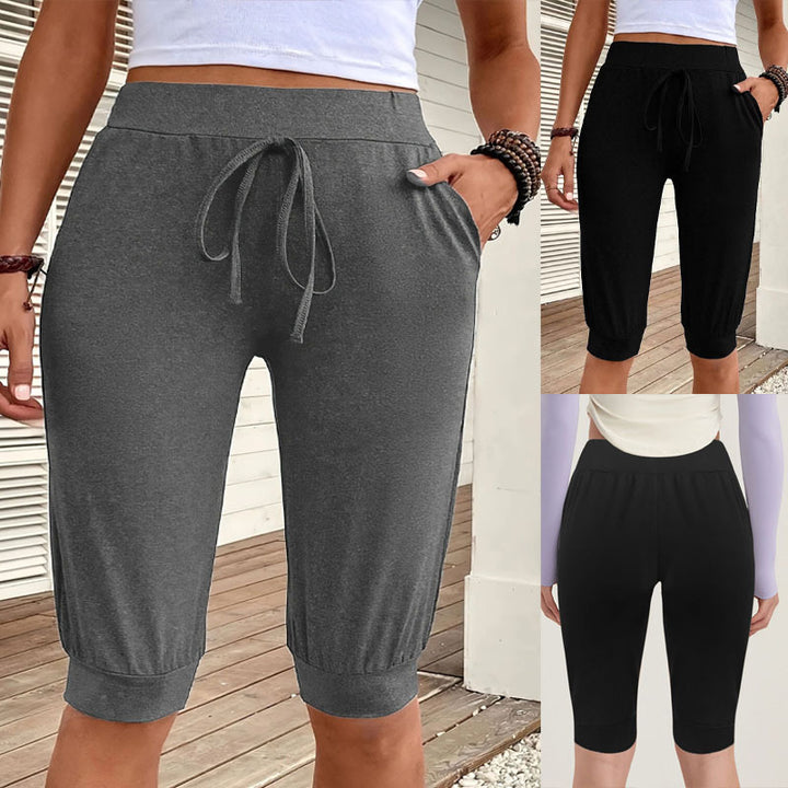 Damen bequeme Jersey-Shorts mit elastischem Bund und praktischen Seitentaschen Drune