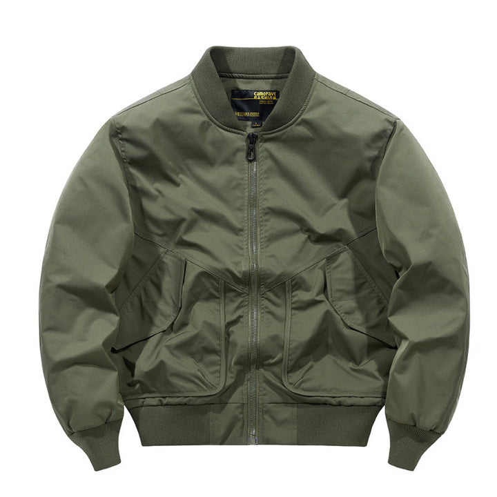 Herren Oversized Nylon‑Bomberjacke mit markanten Klappentaschen und Rippbündchen Drune