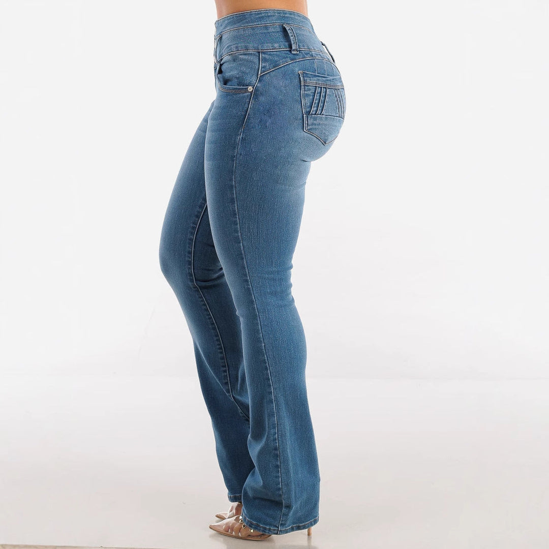 Damen Bootcut Jeans mit hohem Bund und konturierender Passform Drune