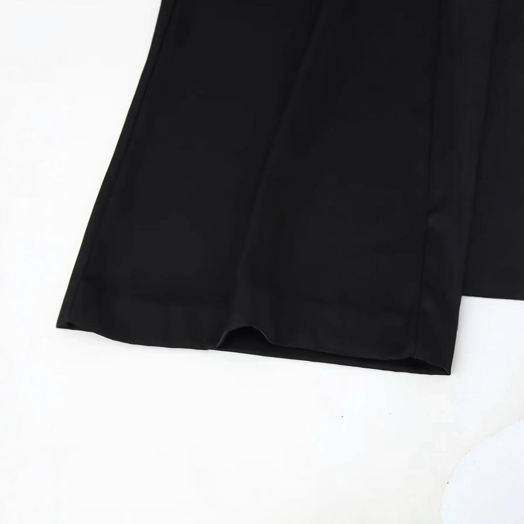 Damen nan Wickel-Palazzohose mit integriertem Rocklayer, hohem Bund und weitem Bein Drune