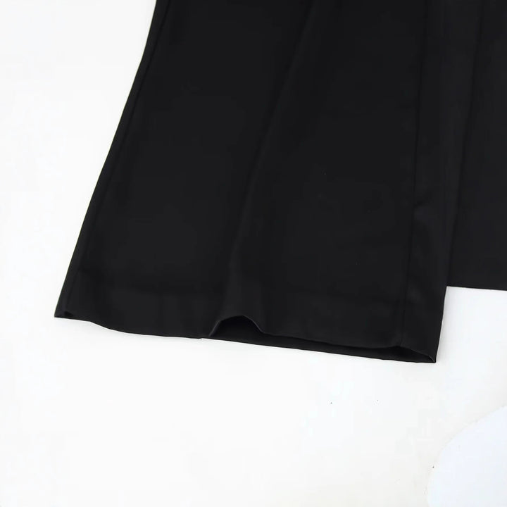 Damen nan Wickel-Palazzohose mit integriertem Rocklayer, hohem Bund und weitem Bein Drune