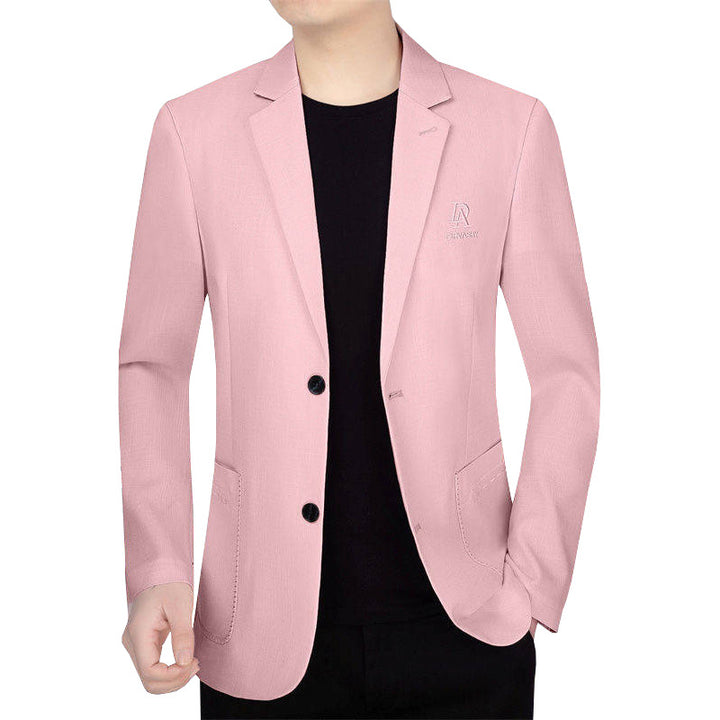 Herren Schmal geschnittenes Einreihiges City-Blazer mit strukturierter Wollmischung Drune