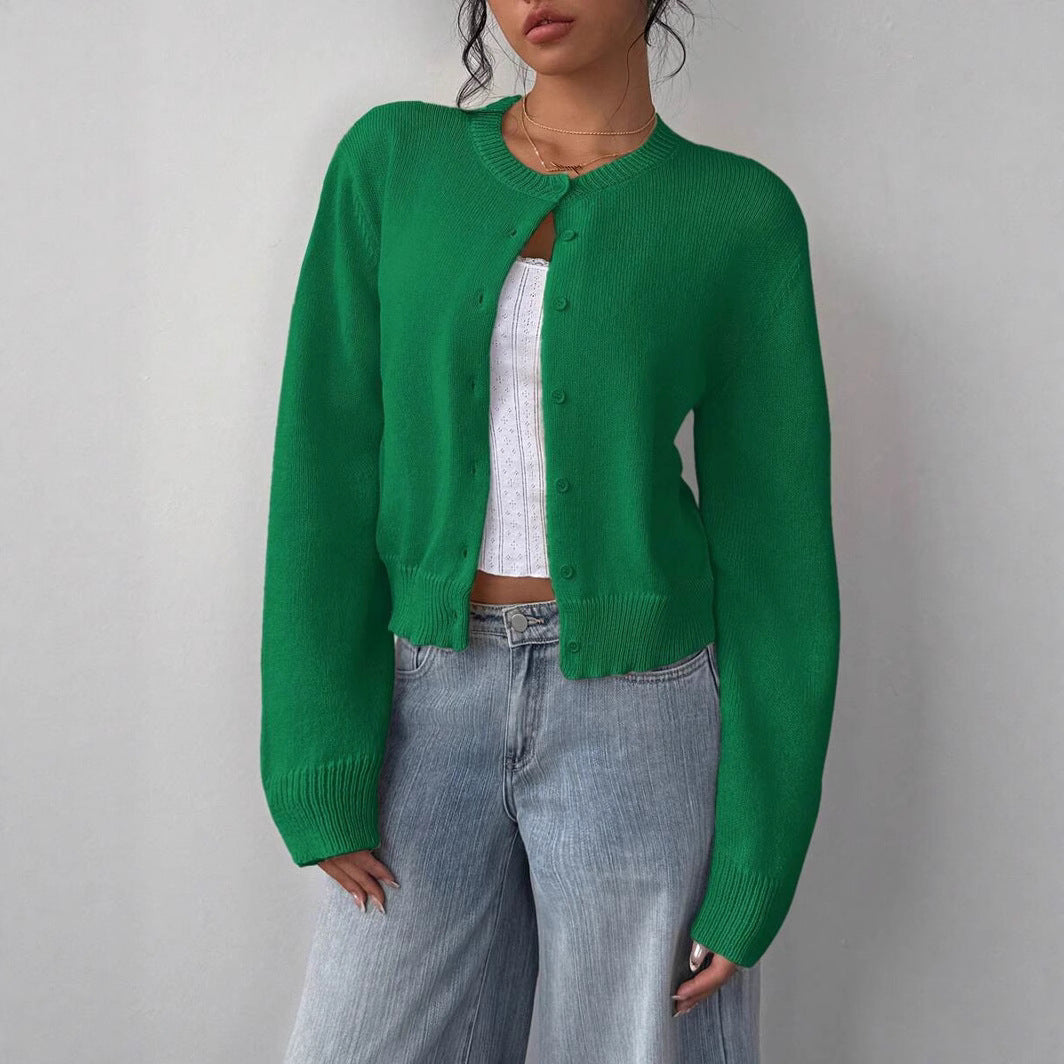 Damen Strickjacke mit feiner Textur und eleganter Knopfleiste Drune