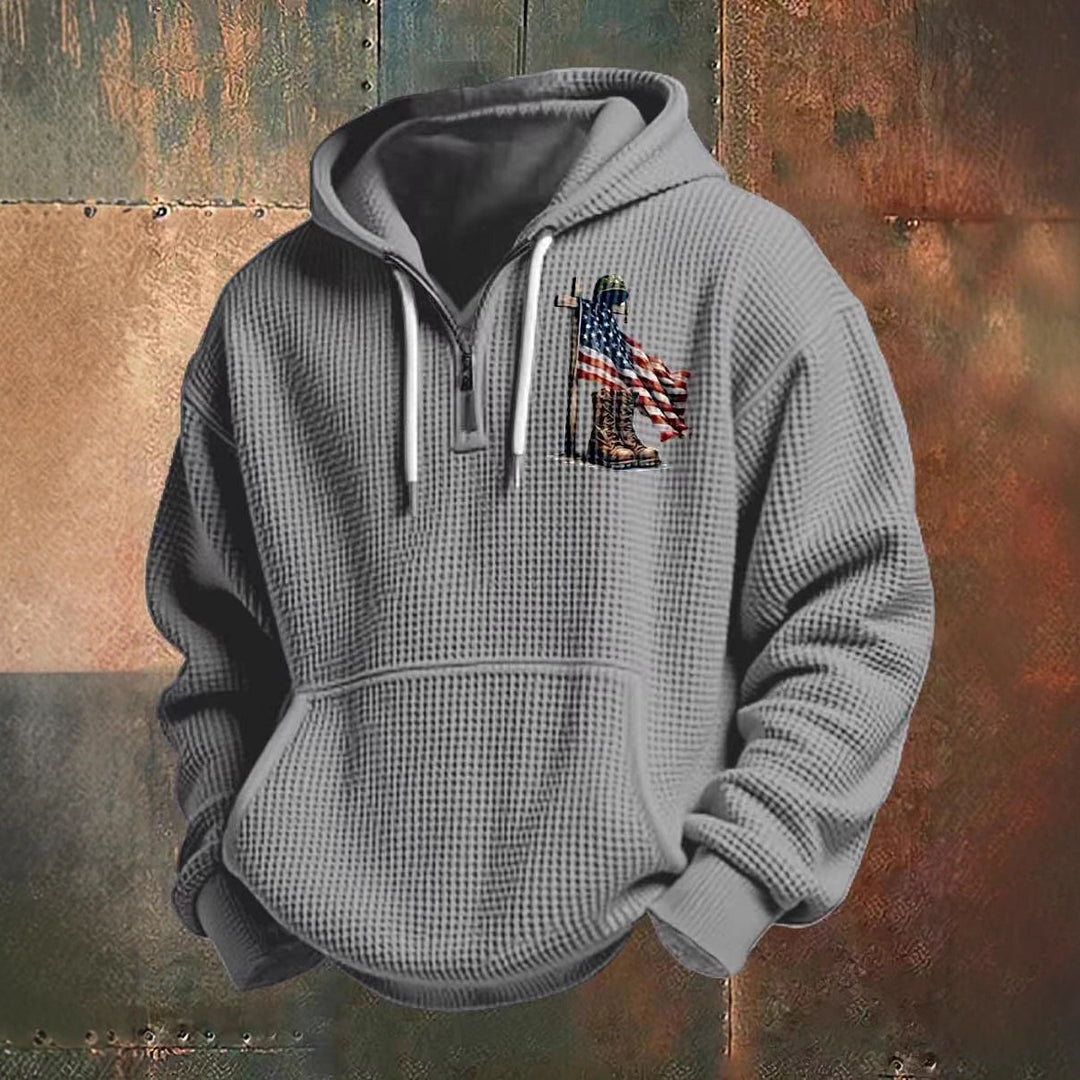 Herren Kapuzensweater mit amerikanischem Flaggenmotiv Drune
