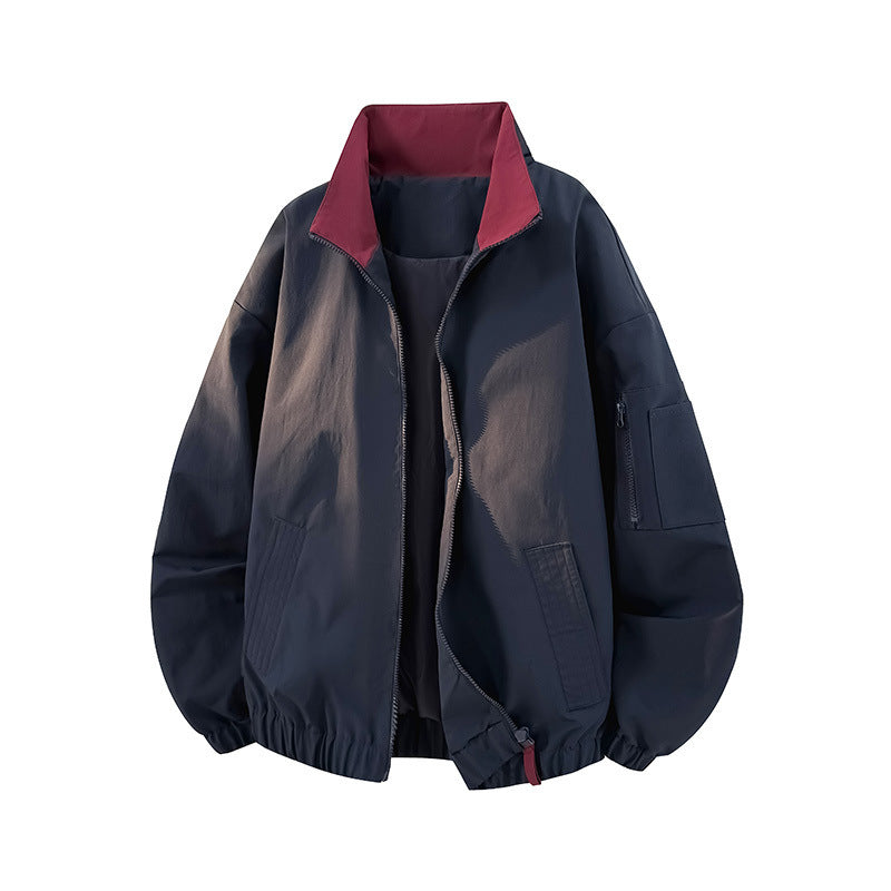 Damen Modische Übergangsjacke mit hohem Kragen und praktischen Taschen Drune