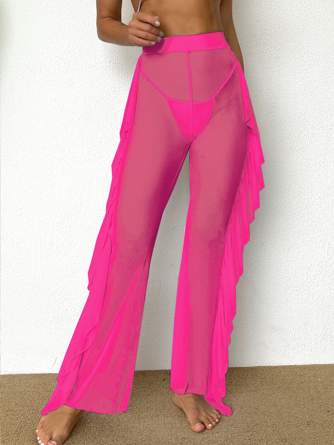 Damen Strandhose mit elegantem Rüschen-Design Drune