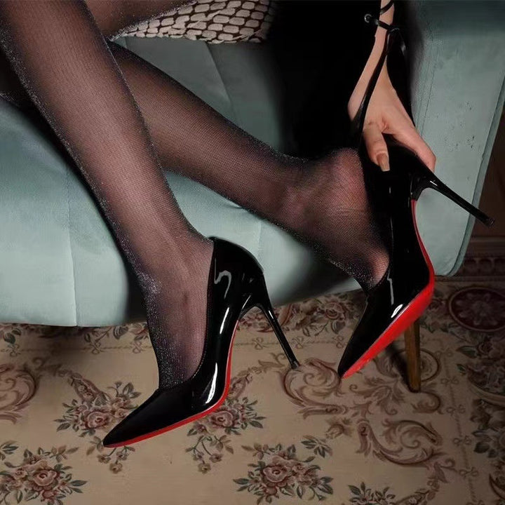 Damen Spitz-Pumps mit hohem Stiletto-Absatz und Riemchen Drune