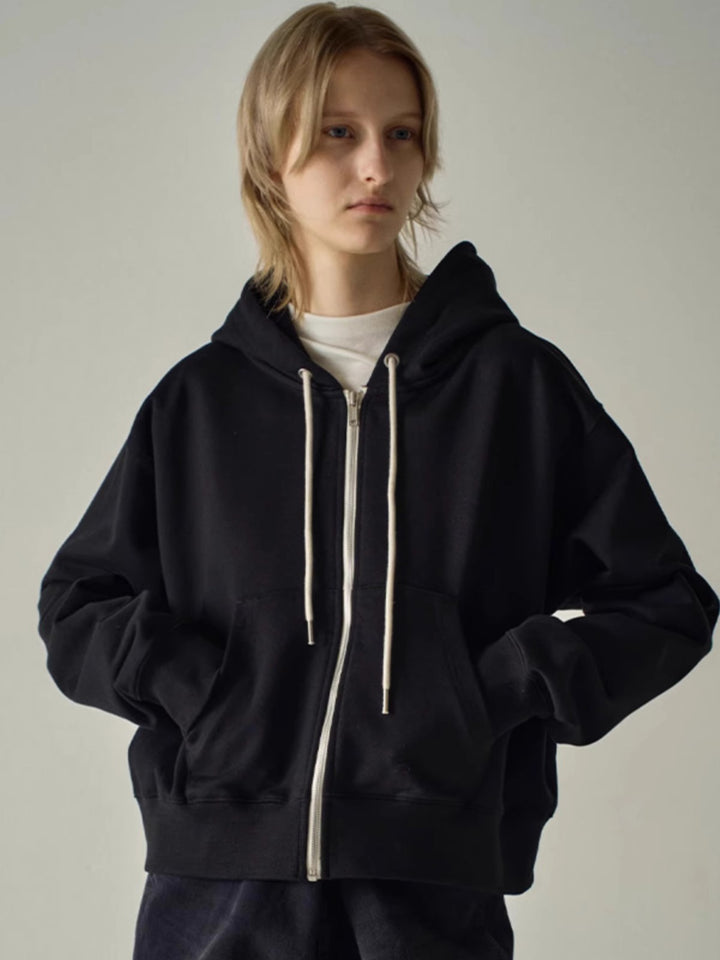 Damen Kapuzen-Sweatjacke mit Reißverschluss und seitlichen Taschen Drune