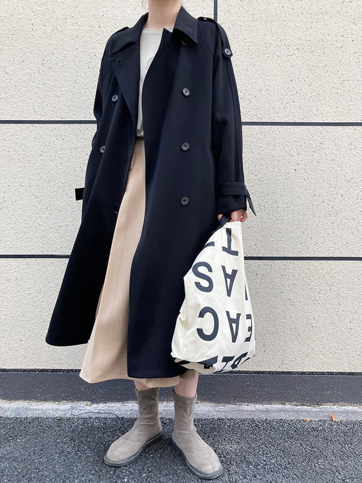 Drune | Lässiger, Britischer Stil Lockerer, mittellanger Trenchcoat