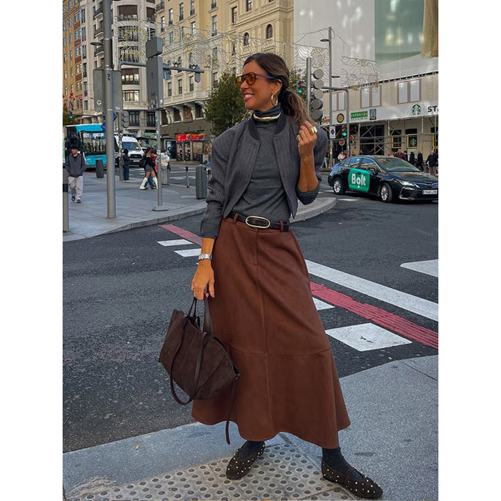 Damen Kurzjacke mit strukturiertem Design und Stehkragen Drune