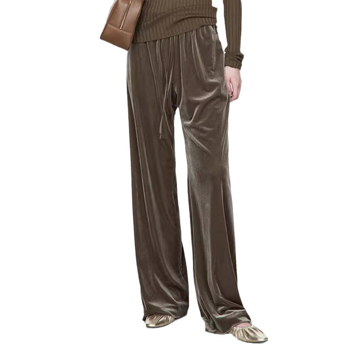 Damen Bequeme Samt-Hose Drune