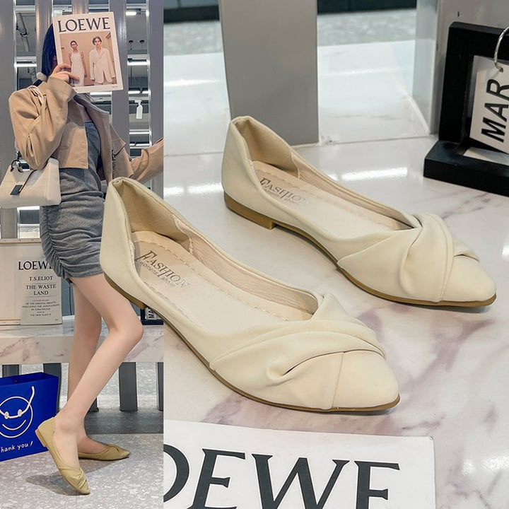 Damen Ballerinas mit eleganter Knoten-Details und rutschfester Sohle Drune