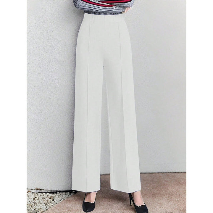 Damen Hochtaillierte Palazzo-Hose mit seitlichen Falten Drune
