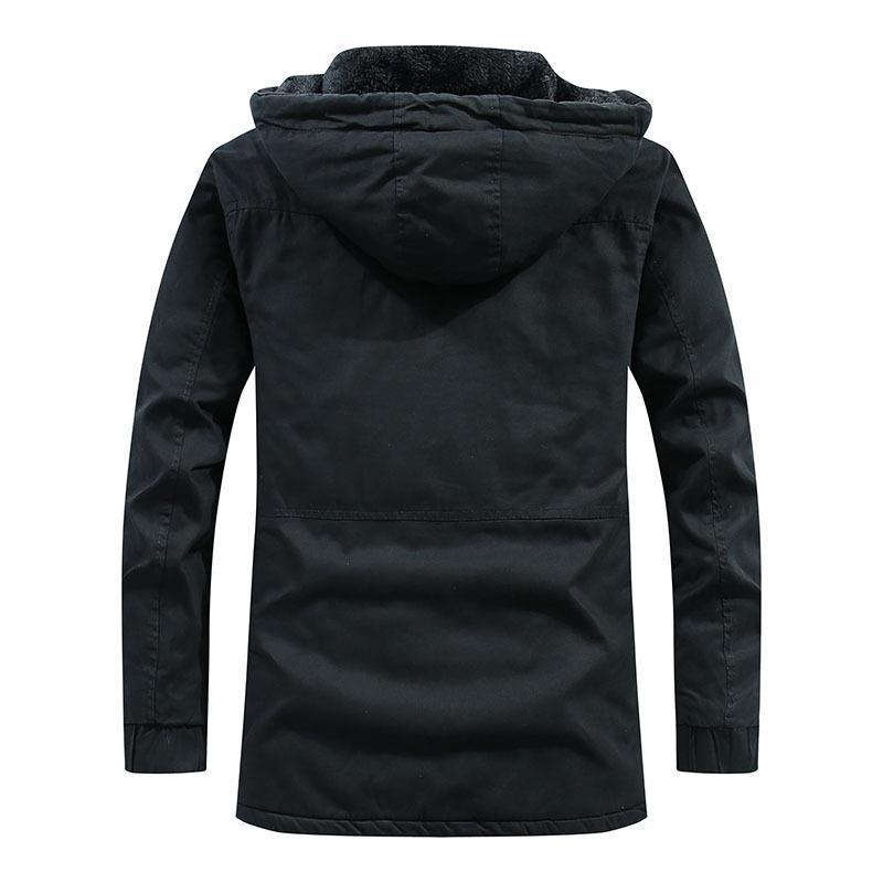 Herren City-Parka mit Teddyfutter, Kapuze und winddichter Innenleiste Drune
