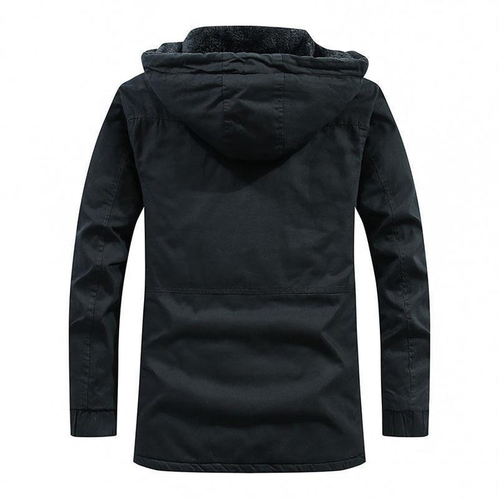 Herren City-Parka mit Teddyfutter, Kapuze und winddichter Innenleiste Drune